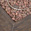 Anchorage 32'' Wood Square MGO Fire Pit Brown - 40,000 BTU