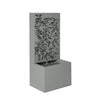 30.71' Light Gray Metal Leaf Cutout Outdoor Water Wall Fountain with LED Lights