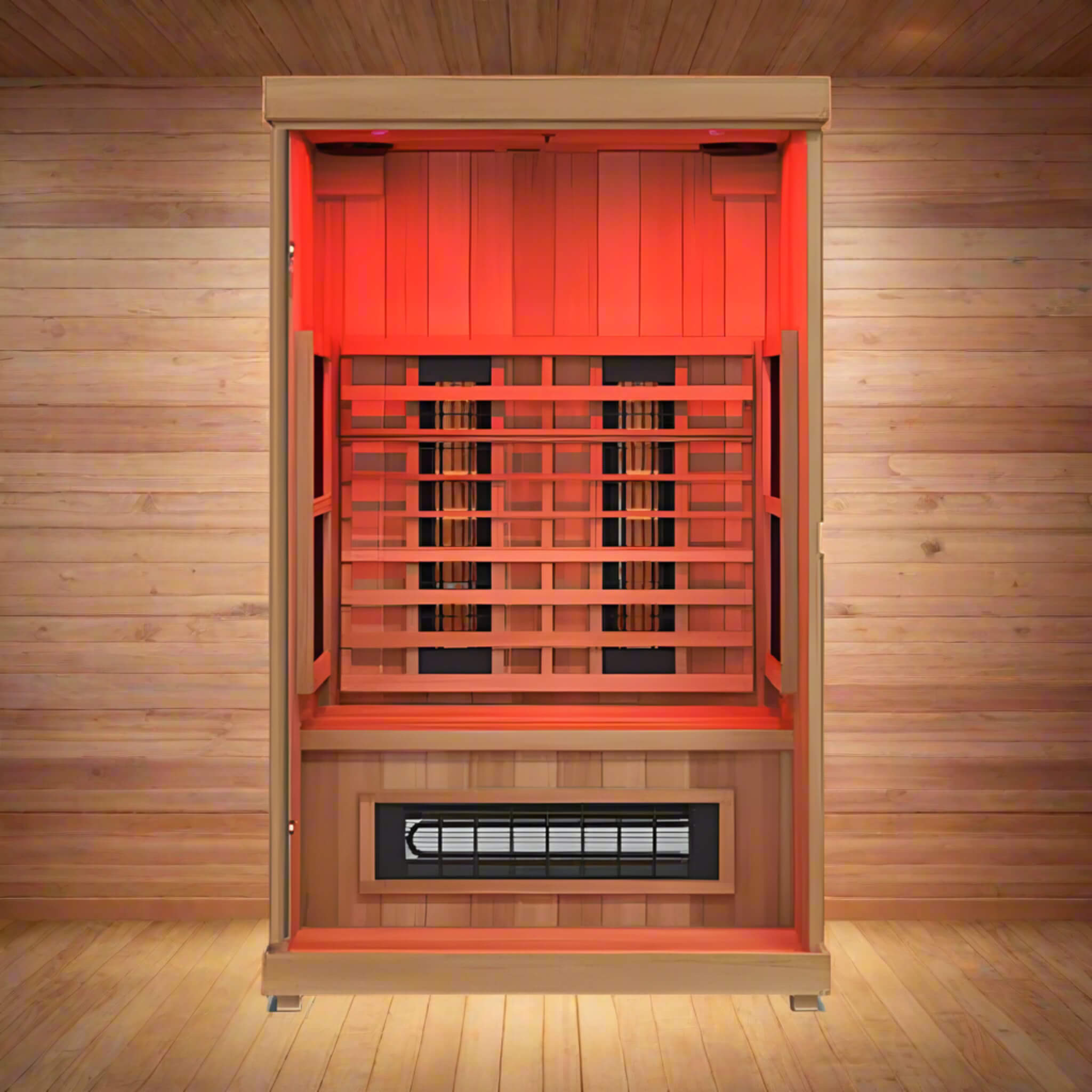 Full-Spectrum 2-Person Home Infrared Sauna With Built-In LCD Touchscreen Controller [FD-KN002]