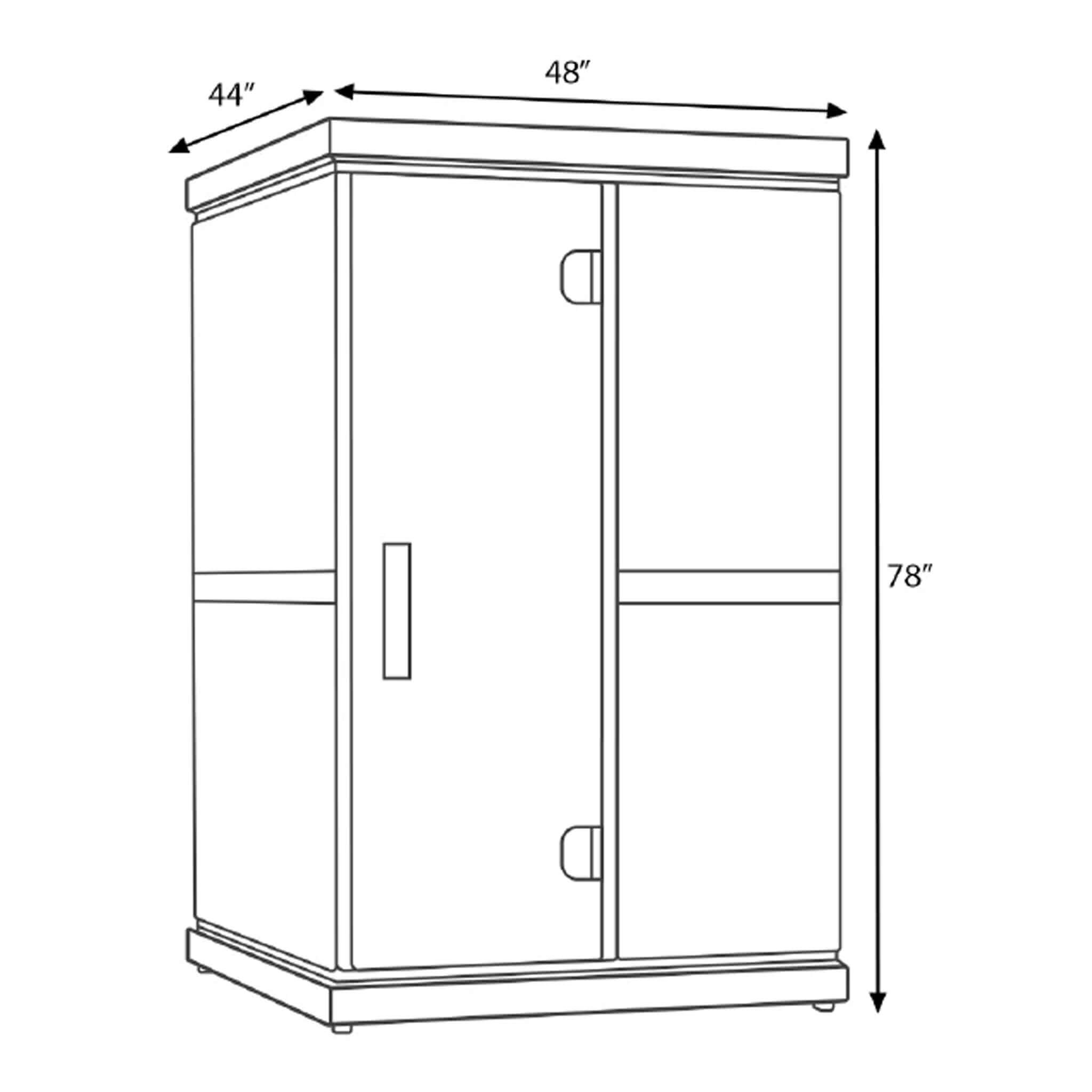 Full-Spectrum 2-Person Home Infrared Sauna With Built-In LCD Touchscreen Controller [FD-KN002]