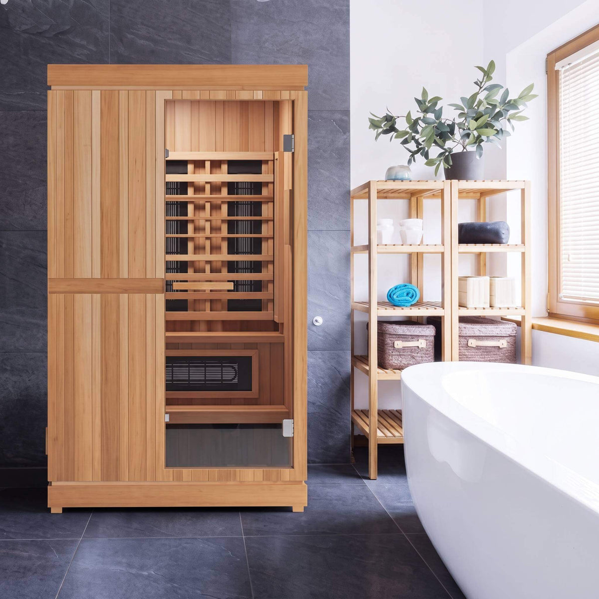 Infrared & Steam Sauna Combo | Cedar | 2-Person | Trinity Series