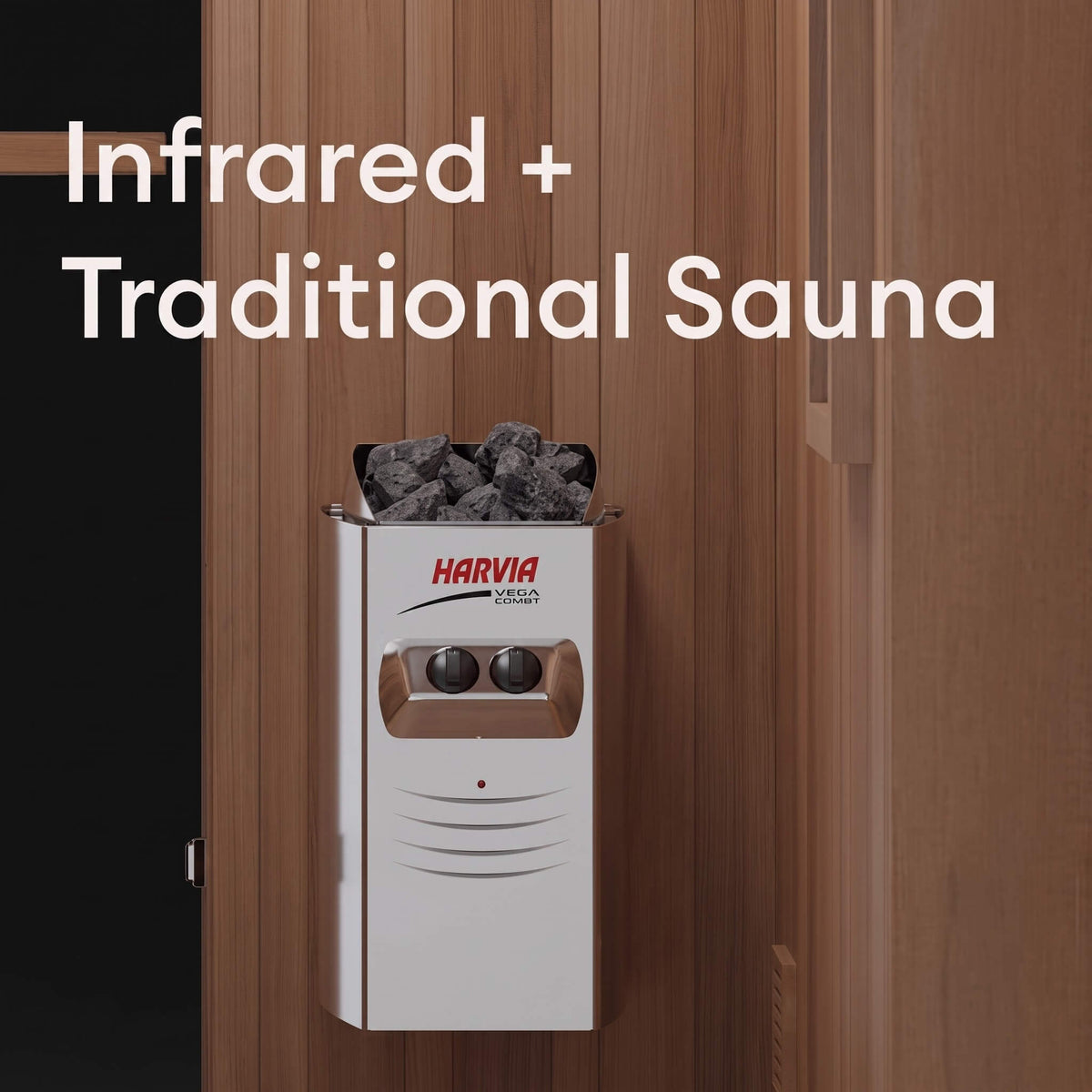 Infrared & Steam Sauna Combo | Cedar | 2-Person | Trinity Series