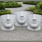 Abstract Modern Marble Face Bench