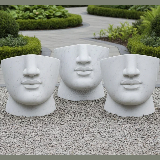 Abstract Modern Marble Face Bench