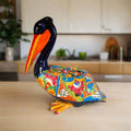Pelican Statue | Hand-Painted Mexican Ceramic Decor