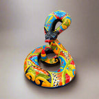 Snake Statue | Multicolor Handmade Mexican Rattlesnake