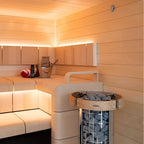 Cilindro UL Certified Electric Sauna Heater With Xenio CX45 Digital Control Panel & Sauna Stones [PC60/80/90/110E]