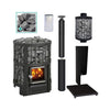 Legend 150 BK 16kW Wood Burning Sauna Stove Package [LGND-PKG-BK-WH]