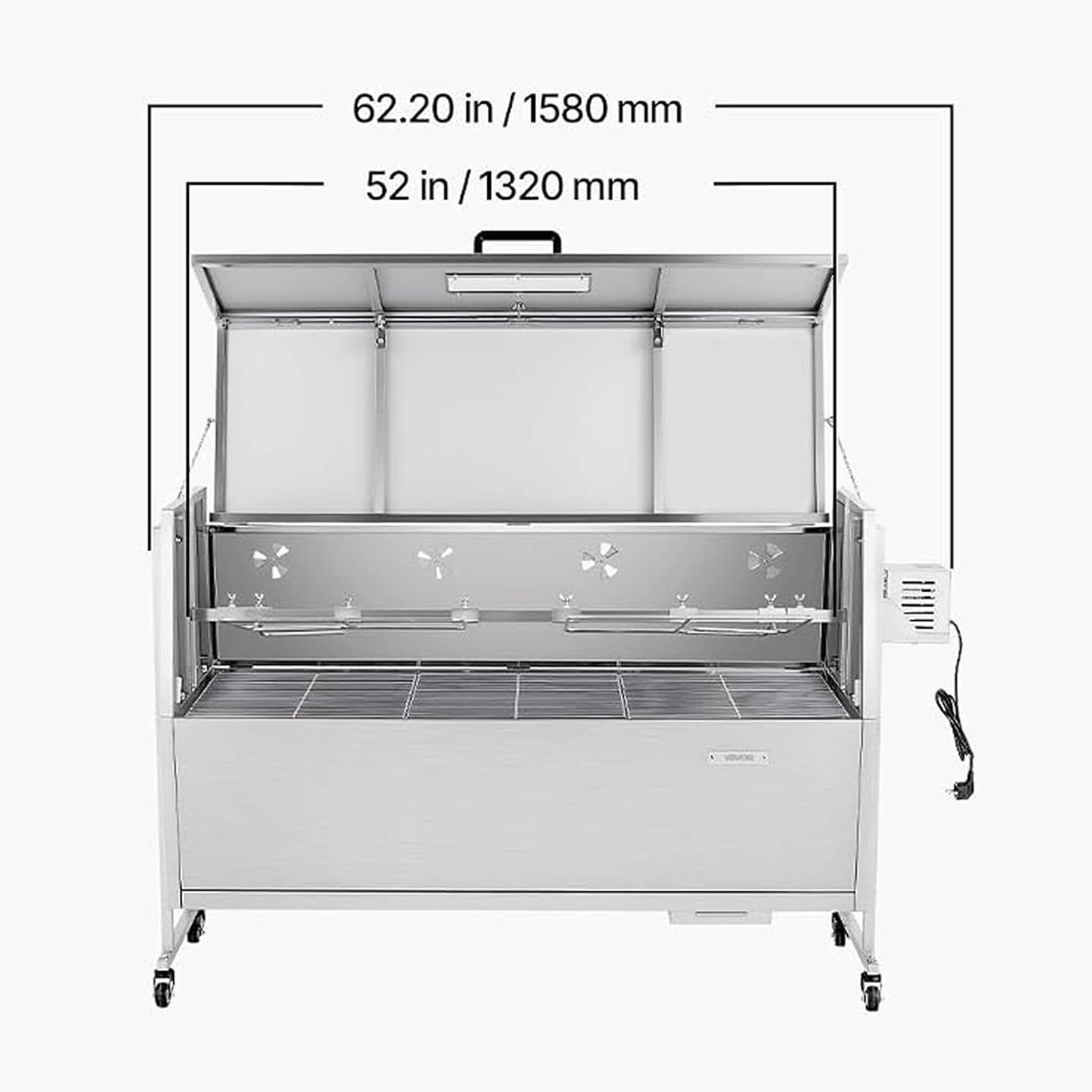 Heavy-Duty Spit Roaster / Smoker Rotisserie BBQ Grill