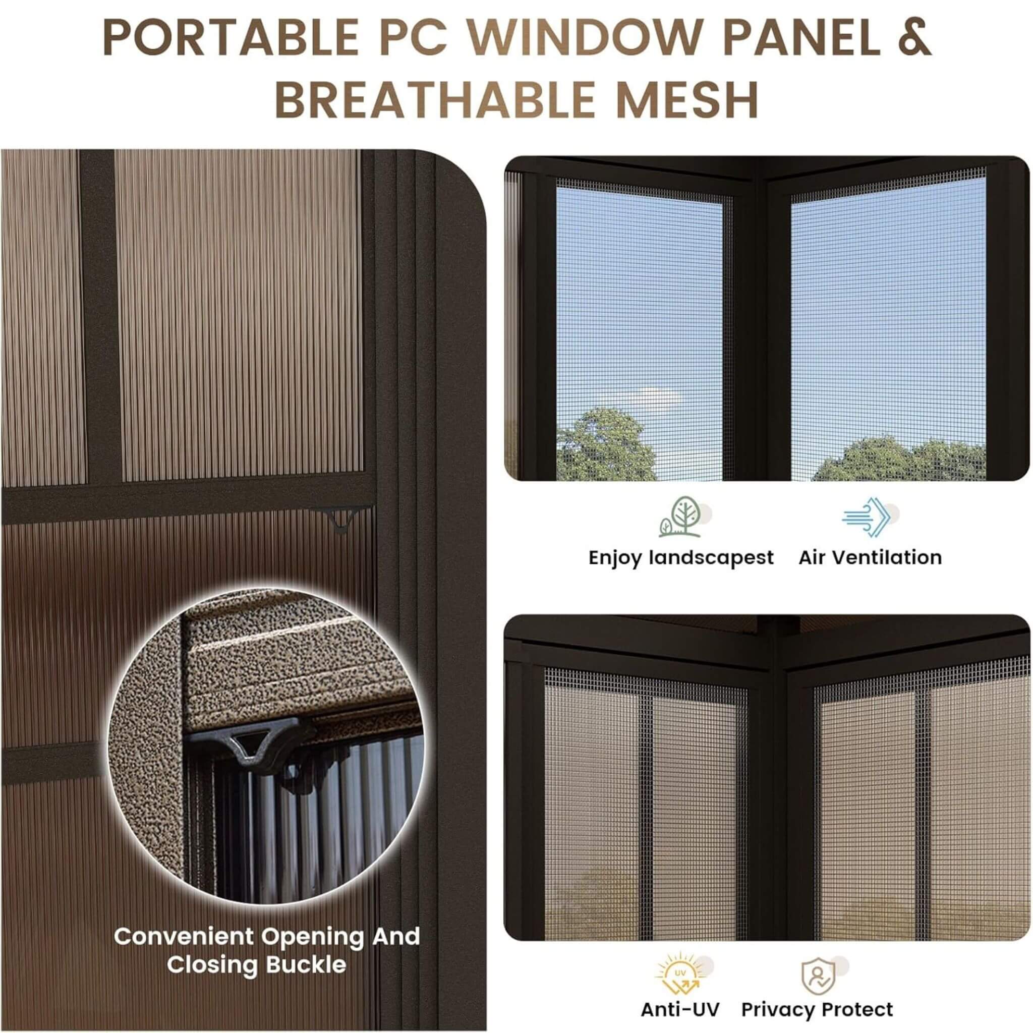 Edge Heavy-Duty Aluminum Frame Outdoor Backyard Solarium