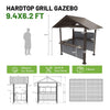 6 X 9 FT  Heavy-Duty Gable Roof Hardtop Grill Gazebo