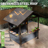 6 X 9 FT  Heavy-Duty Gable Roof Hardtop Grill Gazebo