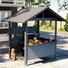 6 X 9 FT  Heavy-Duty Gable Roof Hardtop Grill Gazebo