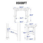 Heavy-Duty Premium Wooden Grill Gazebo with Sloped Metal Roof