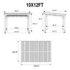 Heavy-Duty Premium Wooden Grill Gazebo with Sloped Metal Roof