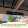 Heavy-Duty Premium Wooden Grill Gazebo with Sloped Metal Roof