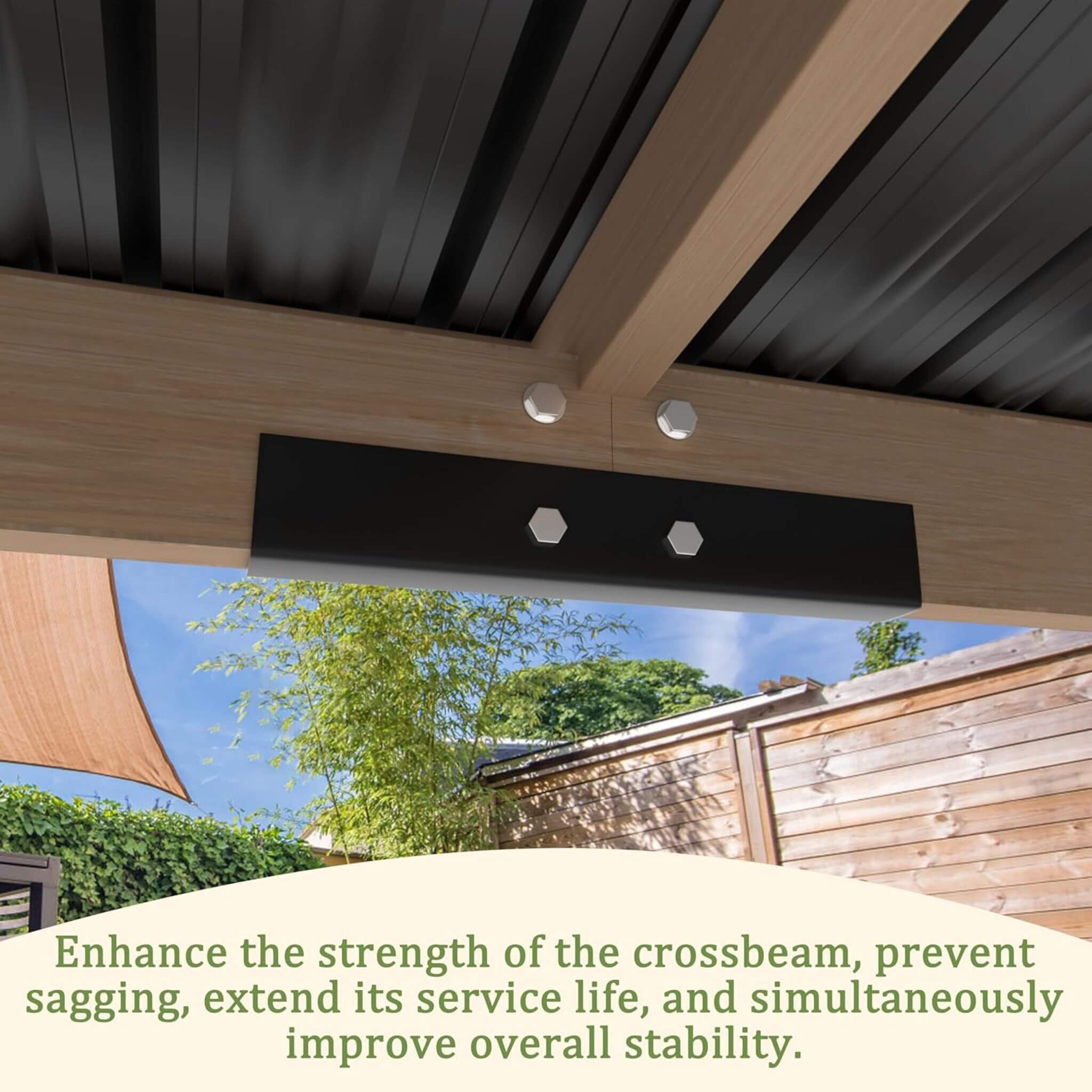 Heavy-Duty Premium Wooden Grill Gazebo with Sloped Metal Roof