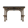 Heavy-Duty Premium Wooden Grill Gazebo with Sloped Metal Roof