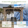 Heavy-Duty Premium Wooden Grill Gazebo with Sloped Metal Roof