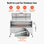 Heavy-Duty Spit Roaster / Smoker Rotisserie BBQ Grill