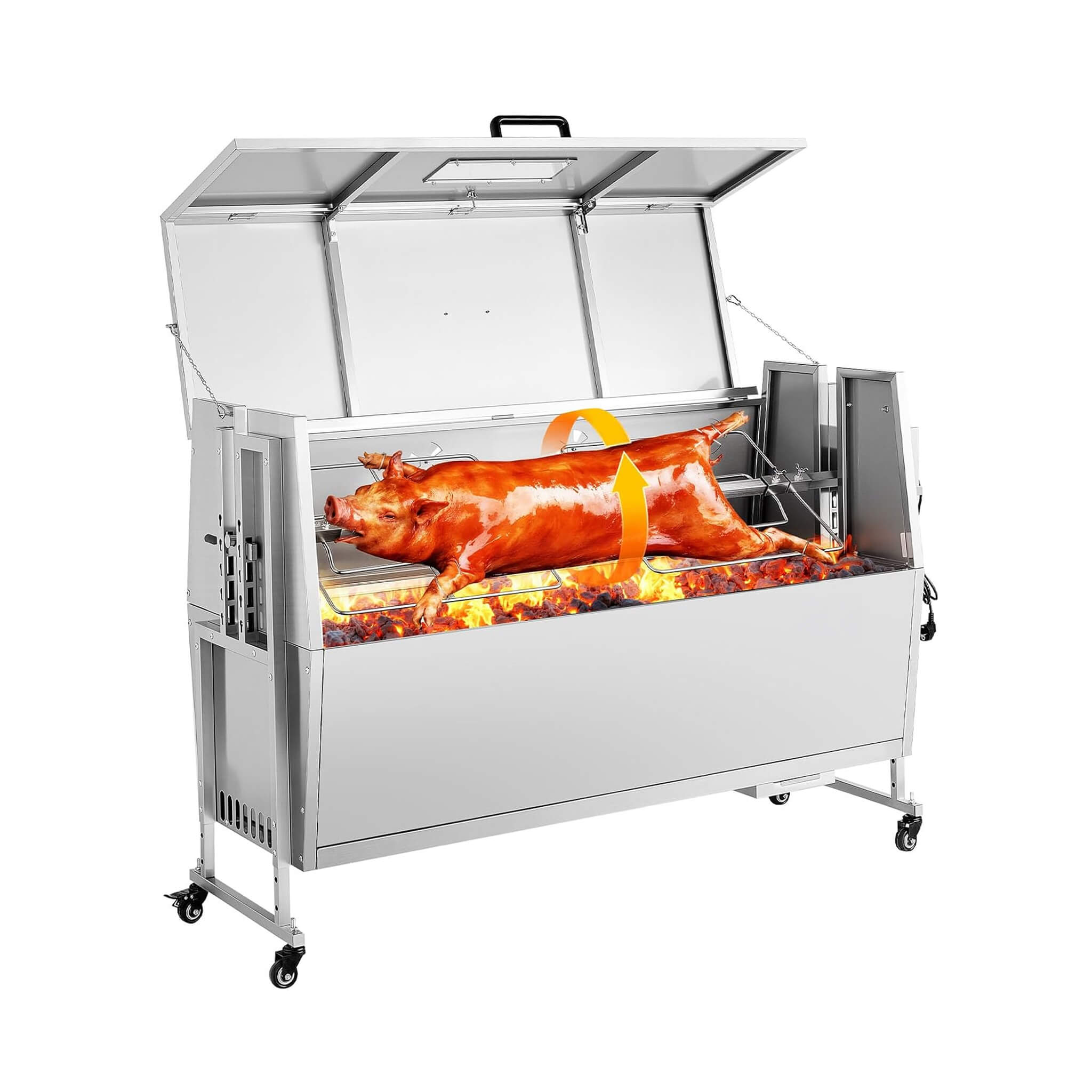Heavy-Duty Spit Roaster / Smoker Rotisserie BBQ Grill