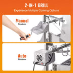 Heavy-Duty Spit Roaster / Smoker Rotisserie BBQ Grill