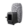 Heat LS 12KW Sauna Stove with Firebox Extension & Sauna Stones [H1012012]