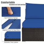 6 Pieces Outdoor Patio Set - Rattan