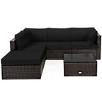 6 Pieces Outdoor Patio Set - Rattan