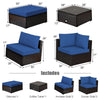 6 Pieces Outdoor Patio Set - Rattan
