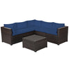 6 Piece Patio Furniture Sofa Set with Cushions