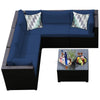 6 Piece Patio Furniture Sofa Set with Cushions