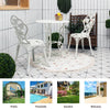 Outdoor Cast Aluminum Patio Furniture Set with Rose Design
