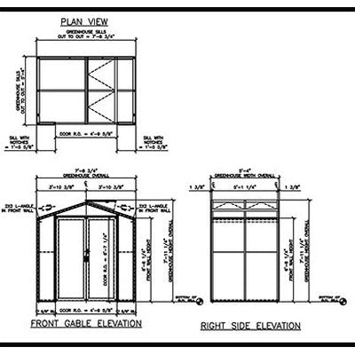 The Sago Greenhouse 5' x 8'
