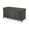 Indoor Outdoor 85 Gallon Storage Container with Waterproof Liner and Universal Wheels