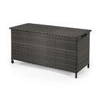 Indoor Outdoor 85 Gallon Storage Container with Waterproof Liner and Universal Wheels