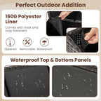 Indoor Outdoor 85 Gallon Storage Container with Waterproof Liner and Universal Wheels