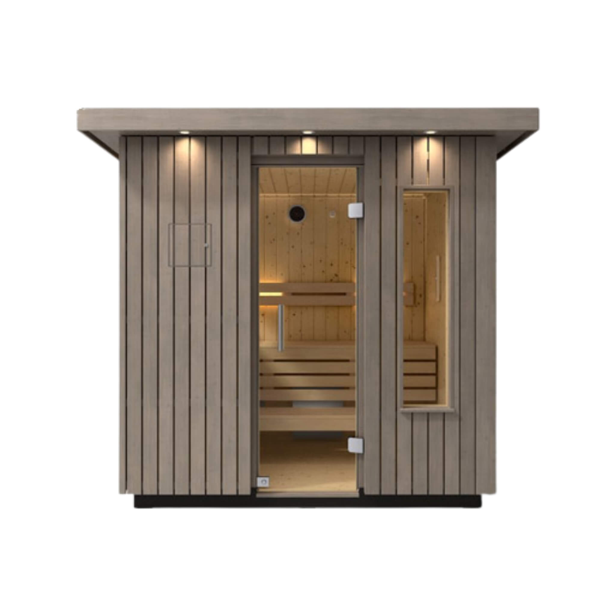 Outdoor Weathered Gray Spruce Sauna Kit