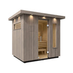 Outdoor Weathered Gray Spruce Sauna Kit