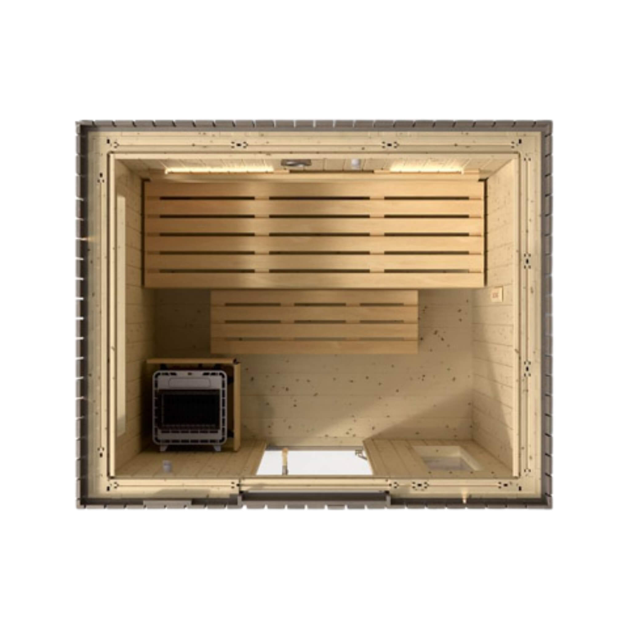Outdoor Weathered Gray Spruce Sauna Kit