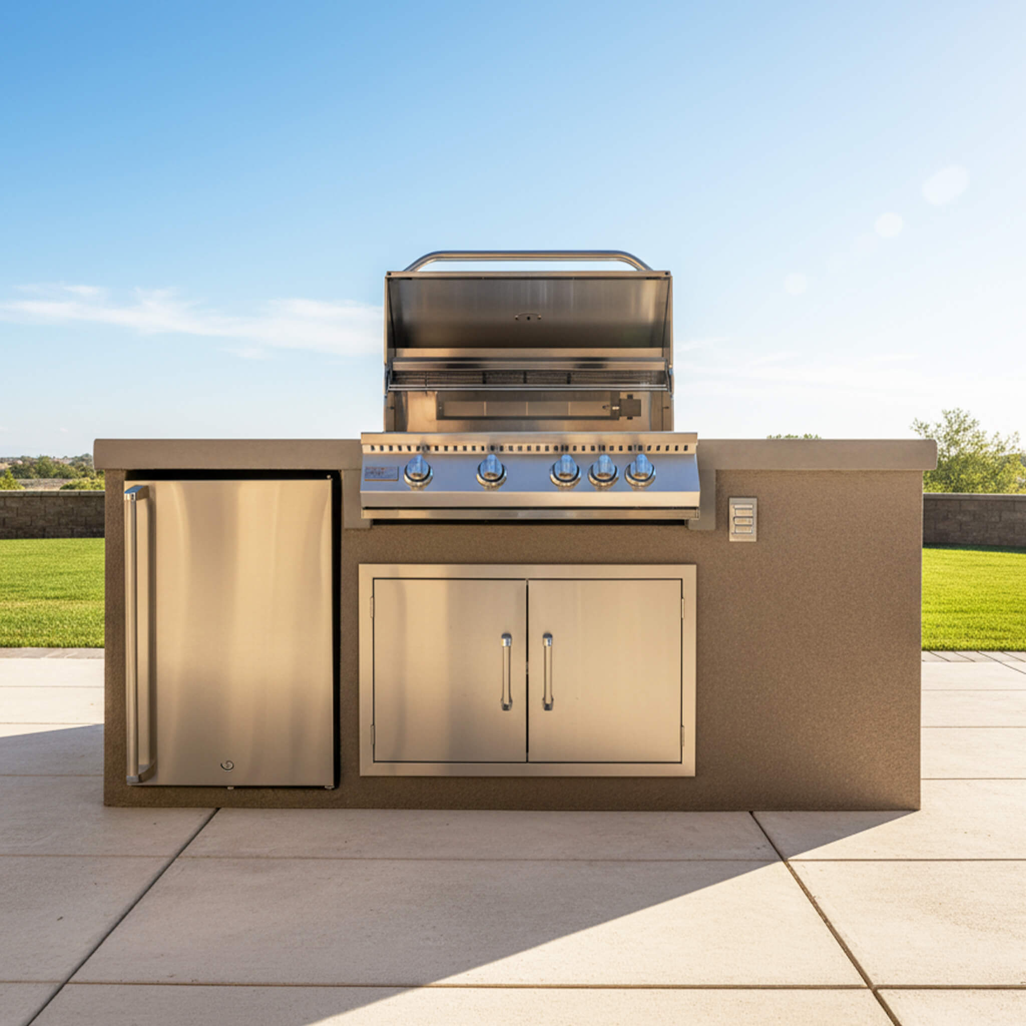 7FT Straight BBQ Island