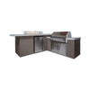 Baja 9FT BBQ Island With LEDs, Built-In BBQ And Refrigerator [Made-To-Order]