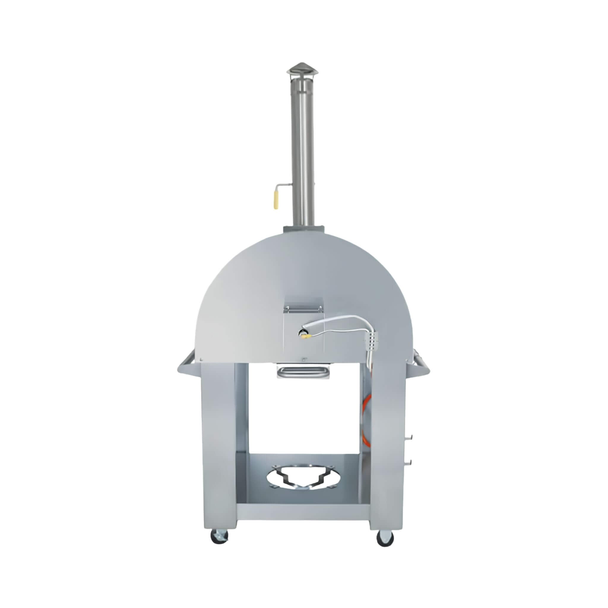Premium 32-Inch Stainless Steel Dual Fuel Gas Or Wood Fired Pizza Oven