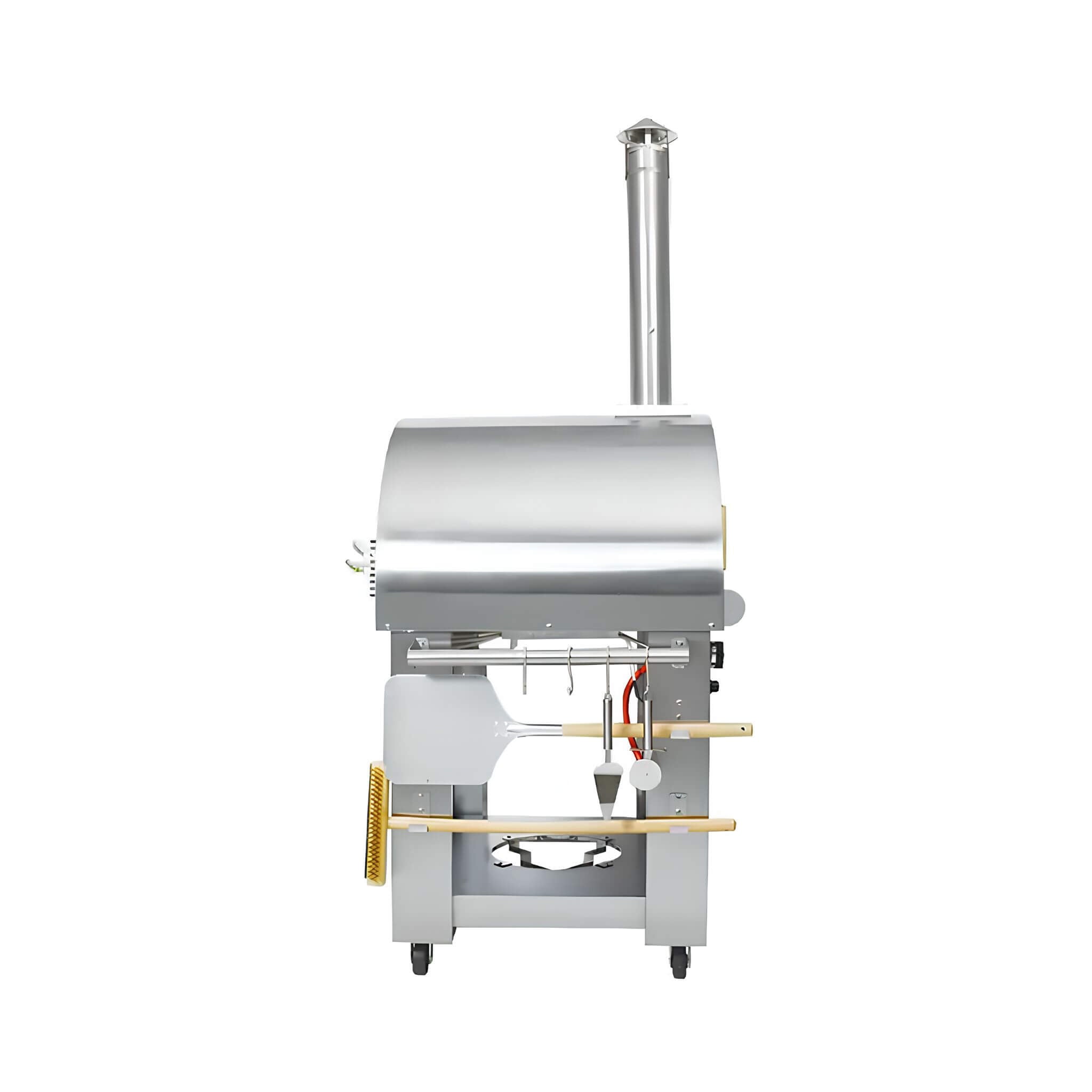 Premium 32-Inch Stainless Steel Dual Fuel Gas Or Wood Fired Pizza Oven