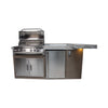 St.John 7FT BBQ Island With LEDs, Built-In BBQ And Refrigerator