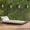 Large 2-Person Abigal Outdoor Wicker Daybed with Aluminum Frame and Cushions