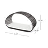 Large 2-Person Abigal Outdoor Wicker Daybed with Aluminum Frame and Cushions