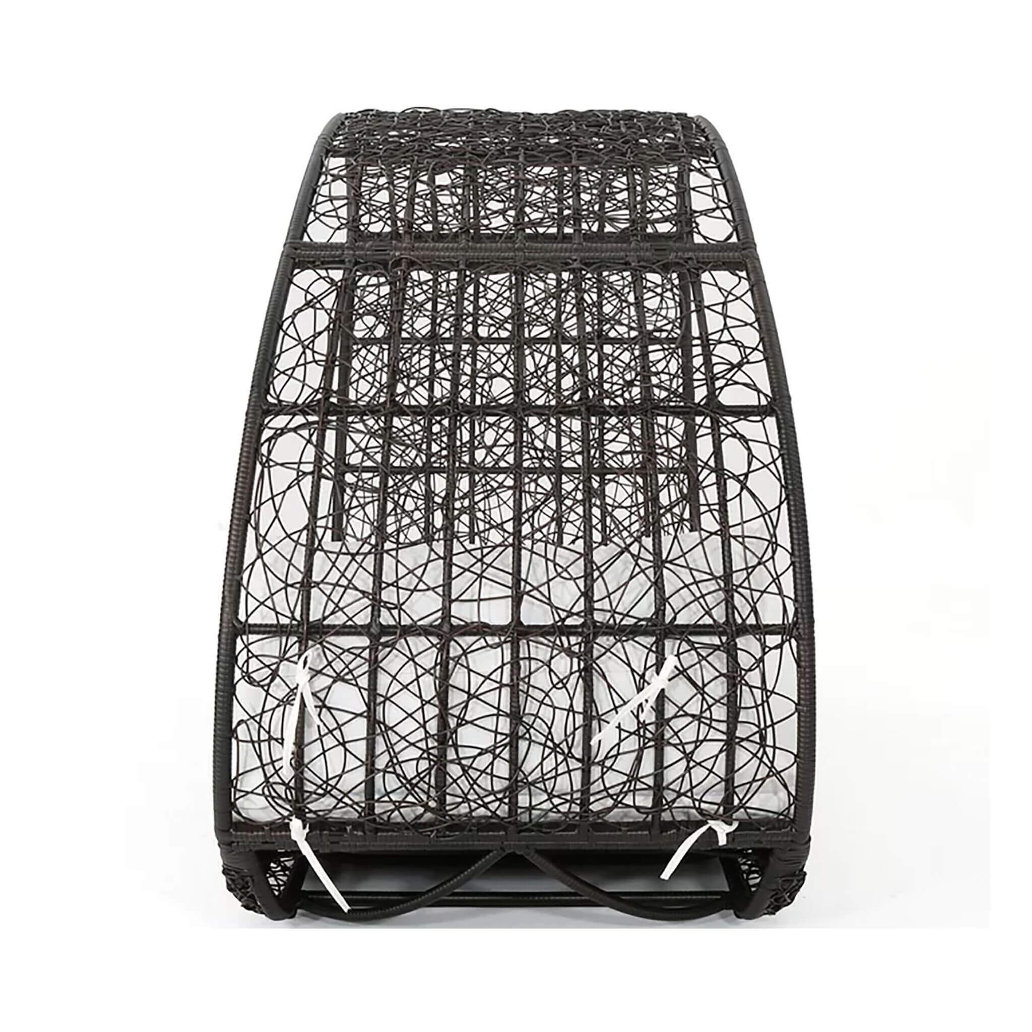 Large 2-Person Abigal Outdoor Wicker Daybed with Aluminum Frame and Cushions