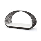 Large 2-Person Abigal Outdoor Wicker Daybed with Aluminum Frame and Cushions