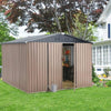 8 X 10 FT  Large Heavy-Duty Outdoor Metal Garden Tools Storage Utility Shed W/ Lockable Door